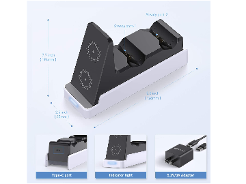 2 IN 1 PS 5 Wireless Charging Dock (Vimei)