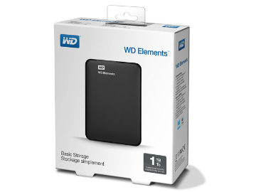 WD 1TB Elements USB 3.0 External Hard Drive