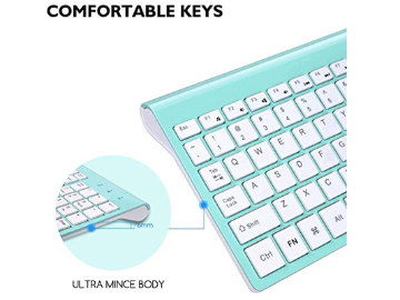 Wireless Keyboard and mouse combo (Turquoise Green)