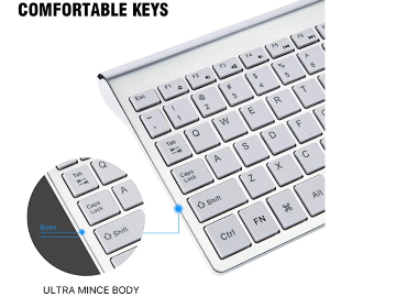  Wireless Keyboard and mouse combo (Silver Gray)