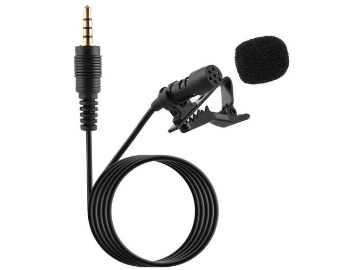  Clip-on Lapel Microphone Hands Free Wired Condenser Mini La...